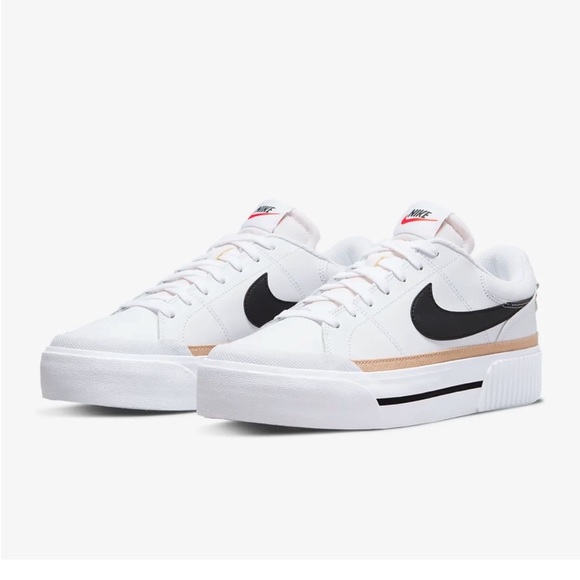 Nike Women Court Legacy Lift Platform Causal and Training Sneaker Shoes - Picture 2 of 6